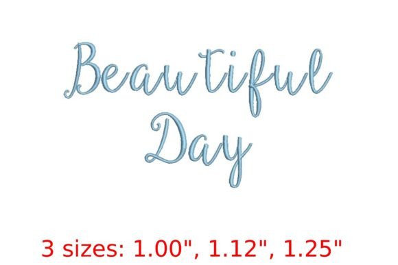 Beautiful Day Embroidery Font: A Touch of Charm for Your Projects