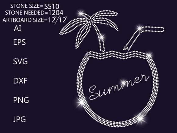 Capture Summer Vibes with the Coconut Drink & Palm Tree Design