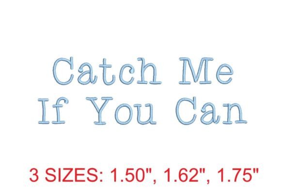 Catch Me if You Can Font: A Guide to This Embroidery Typeface