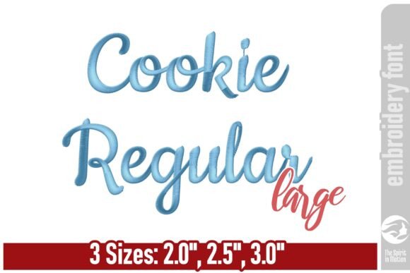 Cookie Regular Embroidery Font: Elegant Script for Your Projects