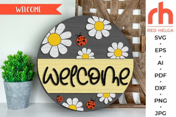 Crafting Countryside Charm: The Daisy Welcome Door Sign & Ladybug Hanger