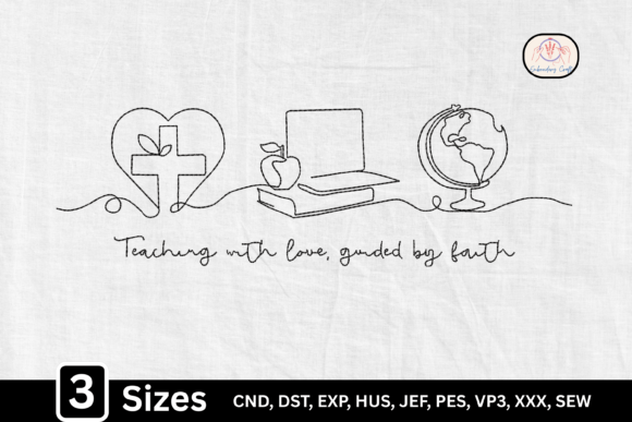 Line Art Heart Cross Christian Teacher: A Modern Symbol of Purpose