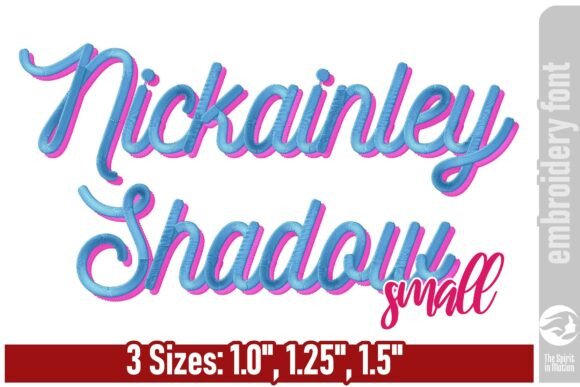 Nickainley Shadow Embroidery Font - S: Style Meets Stitching