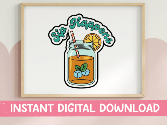 Sip Happens Iced Tea Sticker: A Design for Every Crafter
