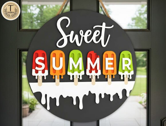 Sweet Summer Popsicle Door Sign SVG: A Refreshing Design Asset