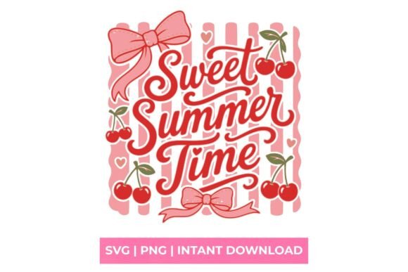 Sweet Summer Time Cherry Bow SVG: A Sweet Summer Accent