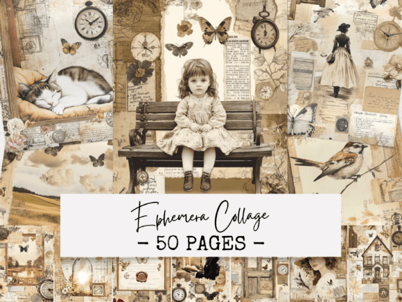 Unlocking Timeless Design with Vintage Ephemera Collage Pages
