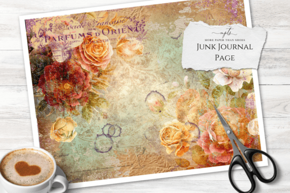 Unveiling the Patina Vintage Roses Junk Journal Page