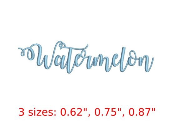 Watermelon Embroidery Font: A Slice of Summer for Your Stitchwork